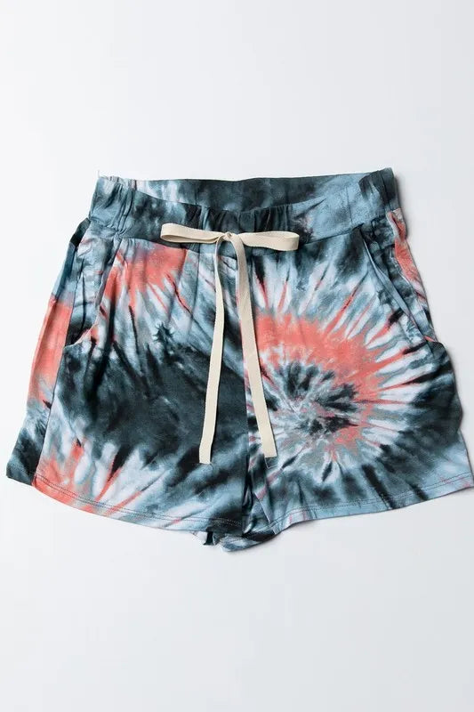 Southern Shores Tie Dye Print Women's Casual Shorts