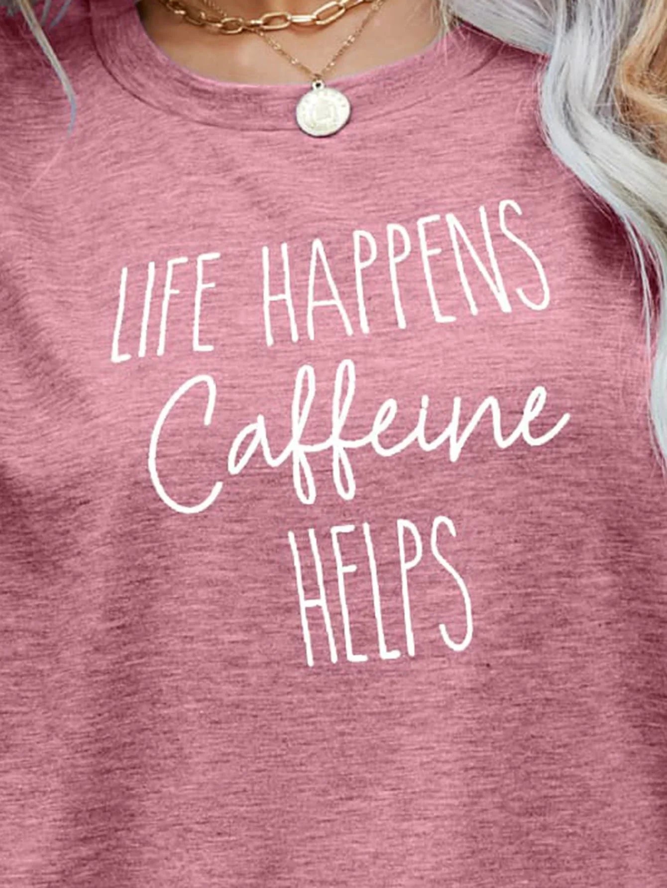 Slightly Stretchy Caffeine Graphic T-Shirt - Southern Shores Clothing
