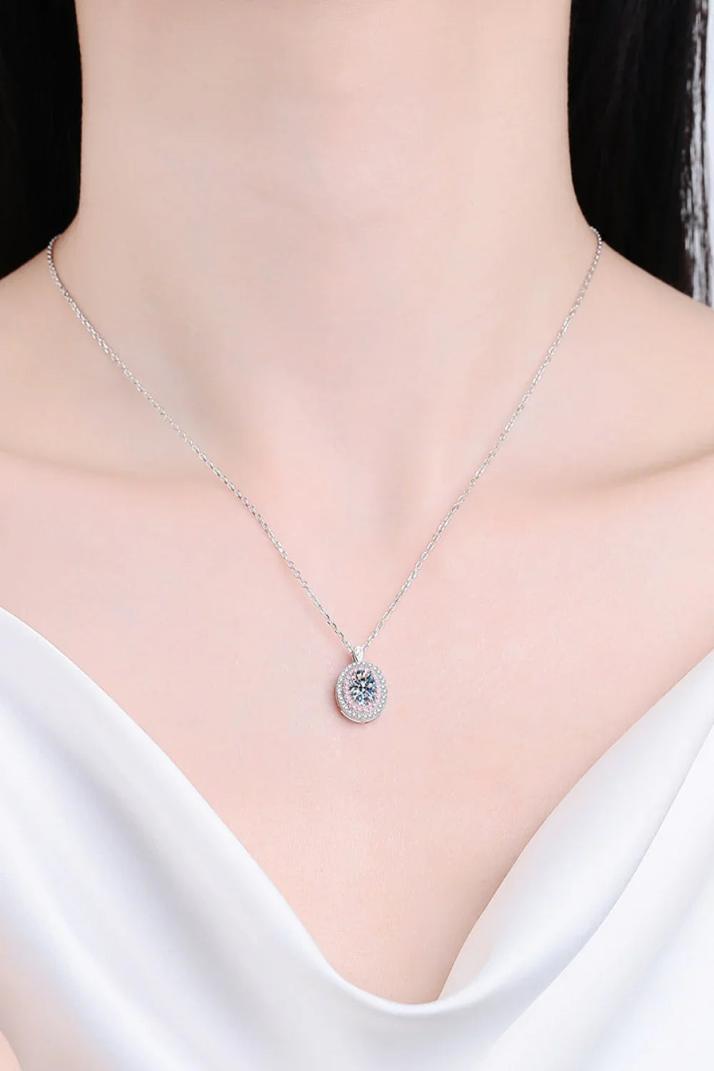 Sterling Silver 1 Carat Moissanite Pendant Necklace - Southern Shores Clothing
