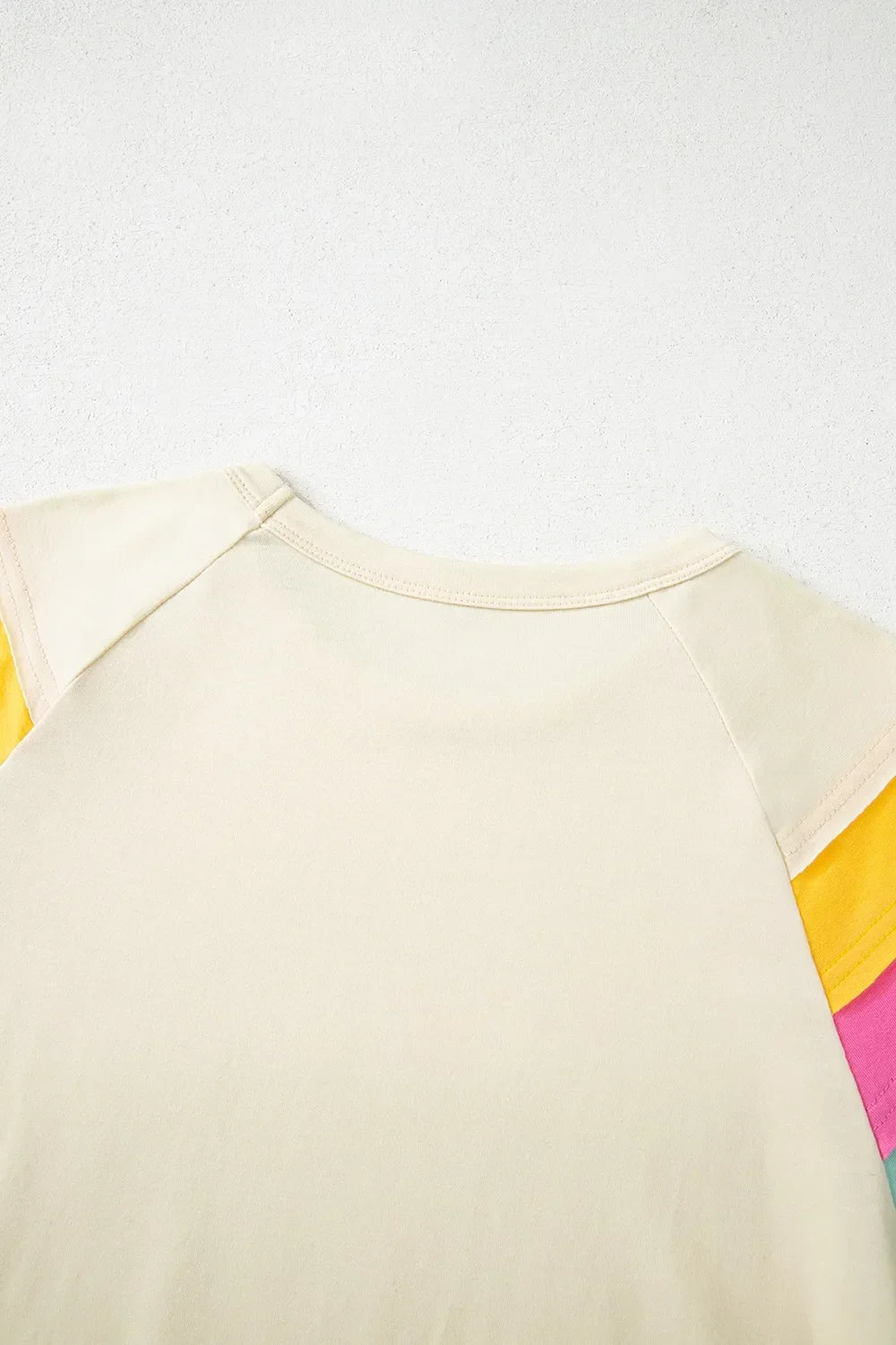 Color Block Stitched Sleeve Loose T Shirt - Southern Shores Clothing
