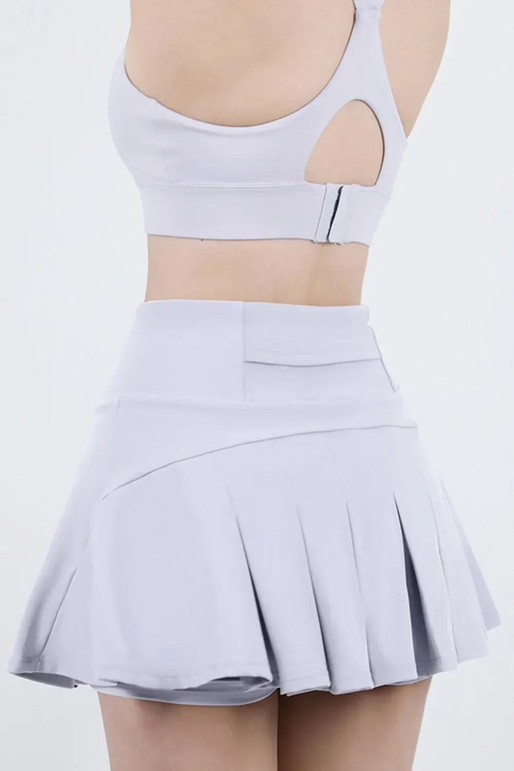 High Waist Pleated Active Skirt With Stretchy Fabric - Southern Shores Clothing