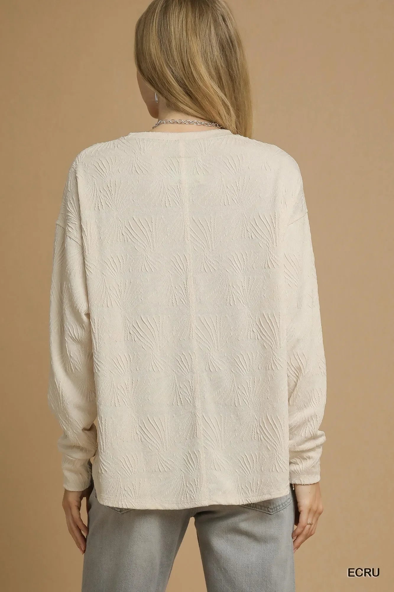 Textured Knit Long Sleeve Top For Layering - Southern Shores Clothing