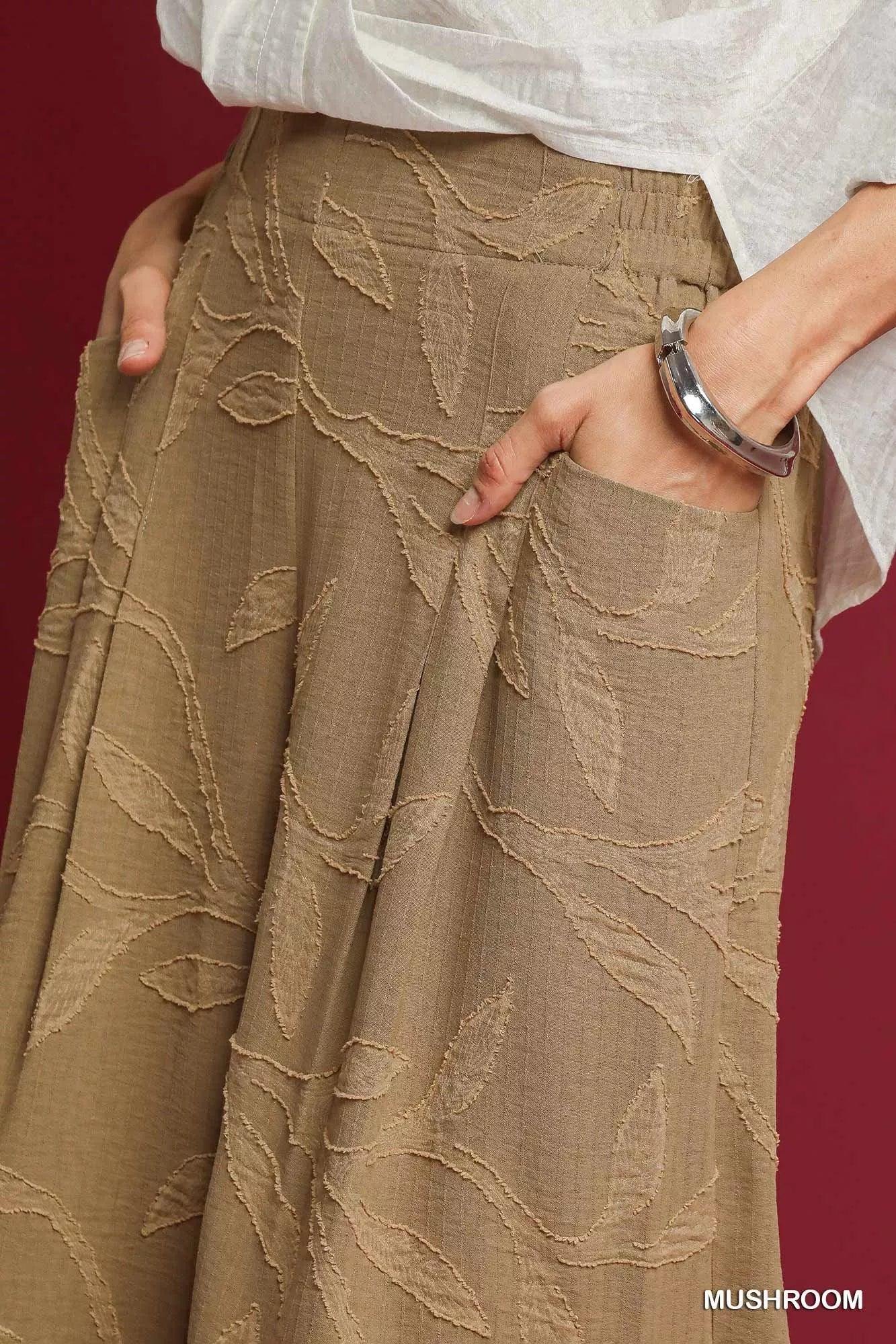 Elegant Lightweight Jacquard Wide Leg Pants - Southern Shores Clothing