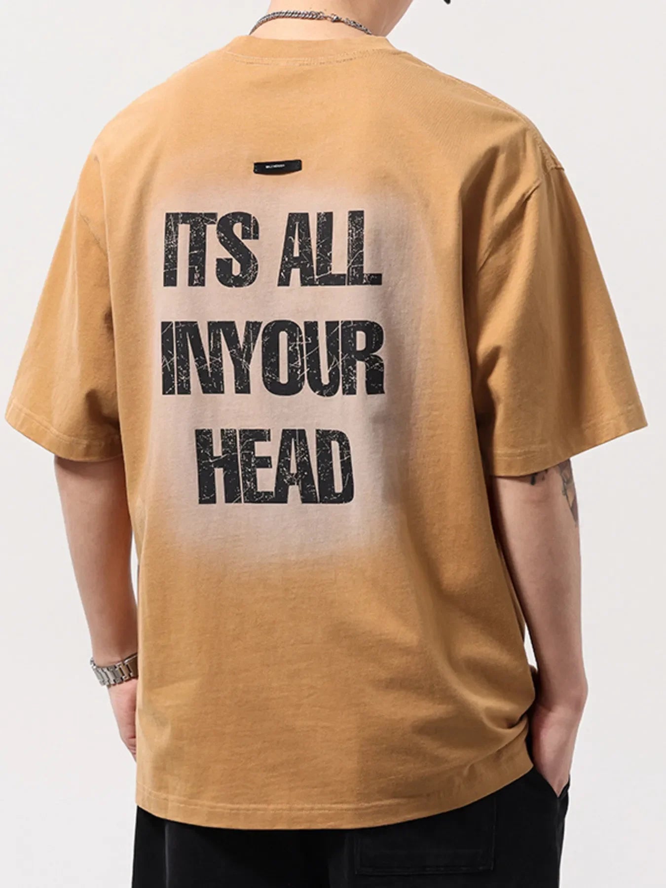 Plus Size Letter Back Breathable Cotton T Shirt - Southern Shores Clothing
