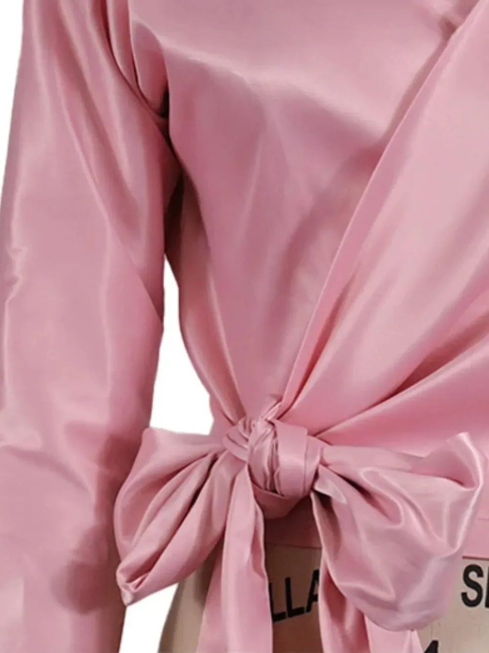 Southern Shores Clothing Surplice Long Sleeve Blouse With Tied Bow In 95% Polyester - Southern Shores Clothing