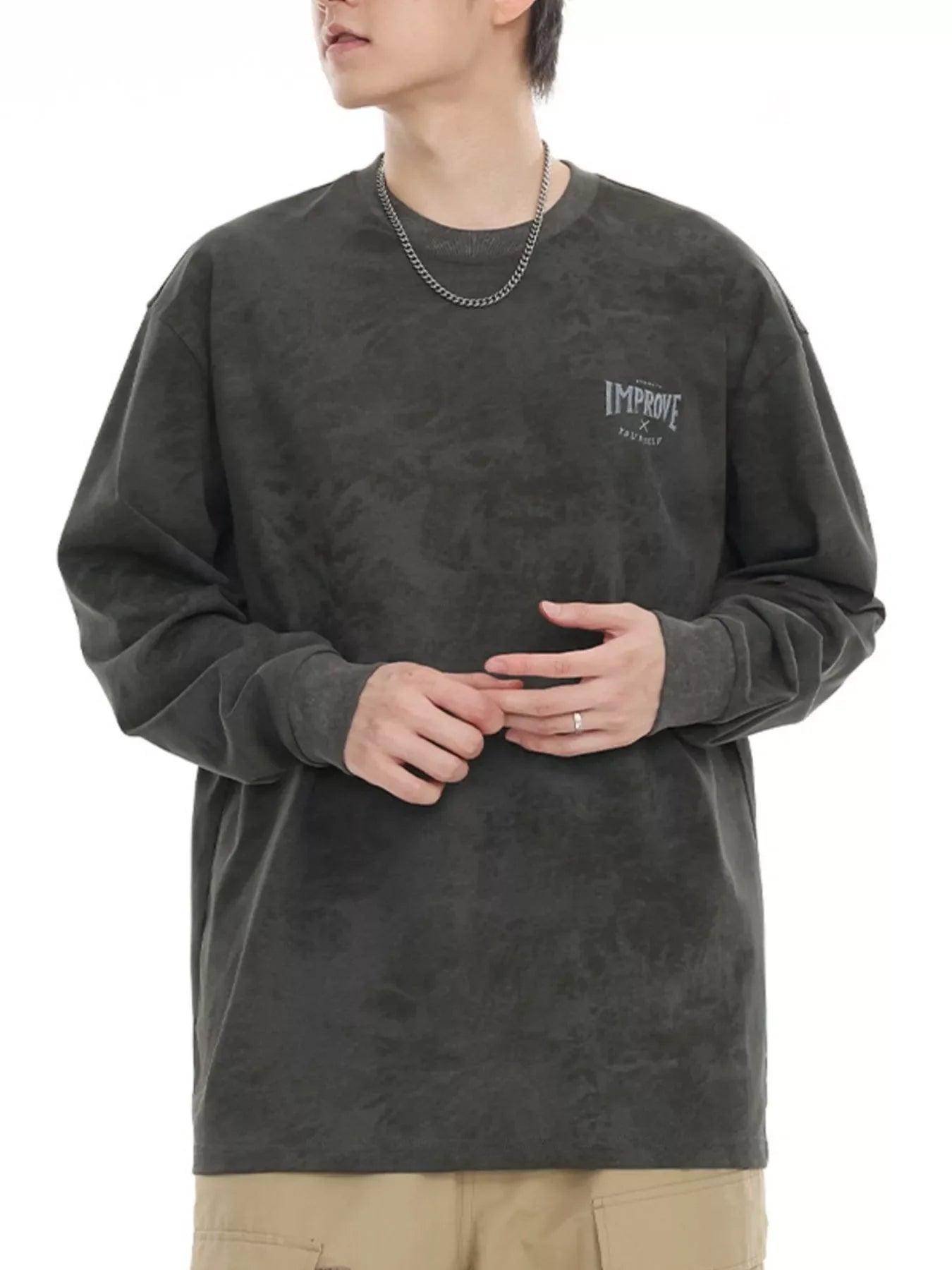 Plus Size Vintage Wash Long Sleeve T Shirt - Southern Shores Clothing