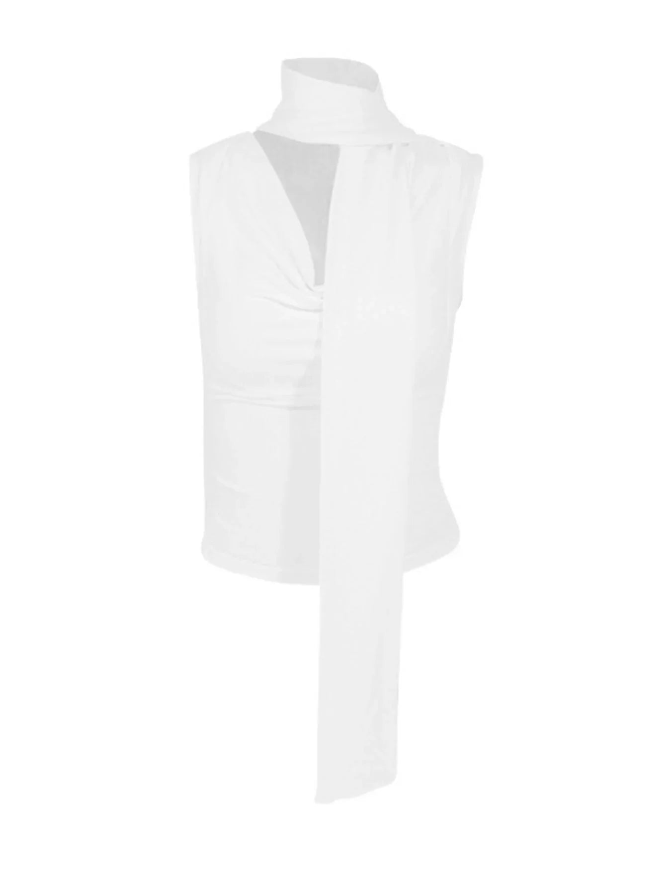 Ruched Cowl Neck Cami Top With Slight Stretch Slim Fit Silhouette - Southern Shores Clothing