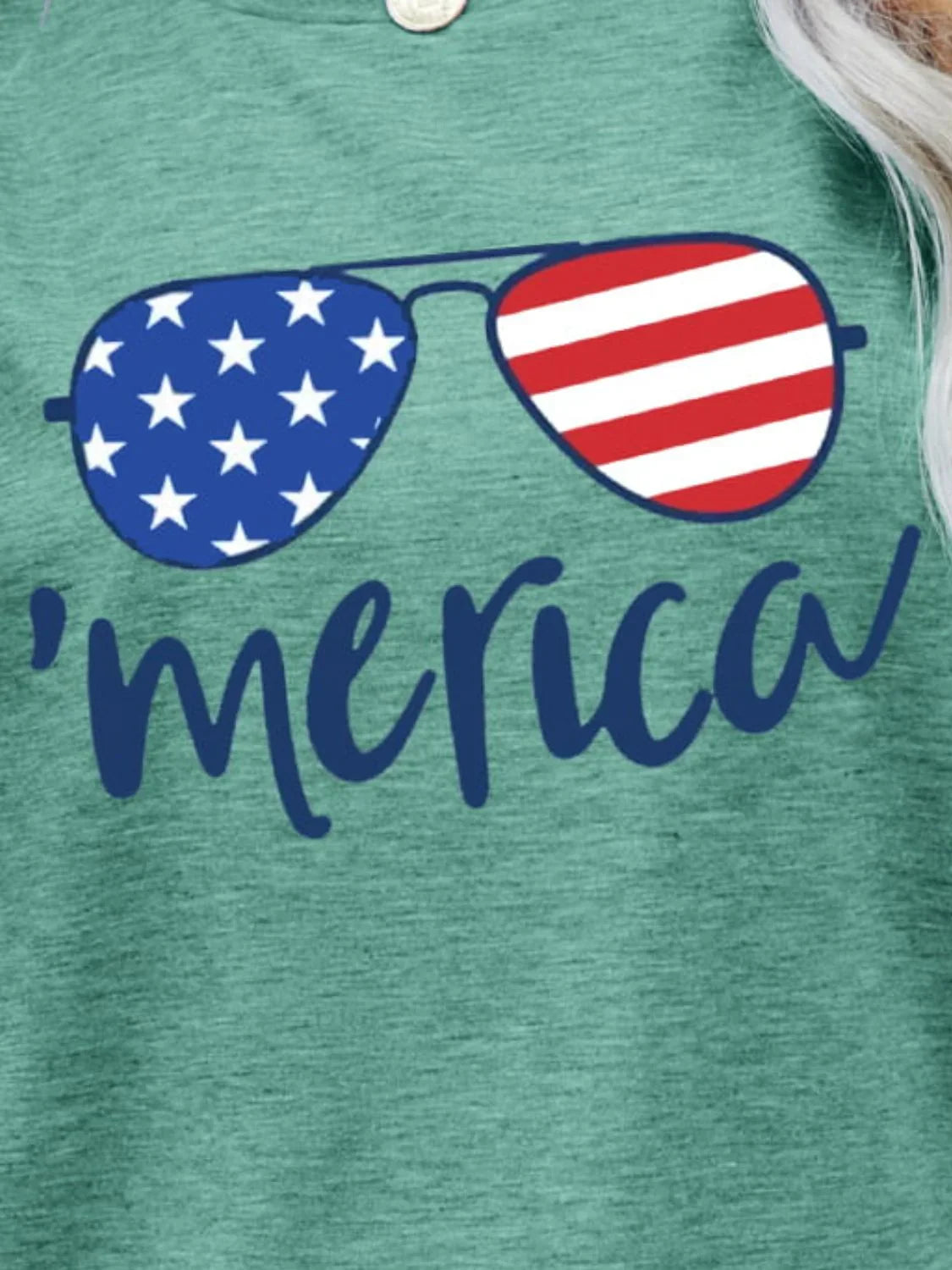 US Flag Glasses Graphic Tee With Stretch Relaxed Fit - Southern Shores Clothing