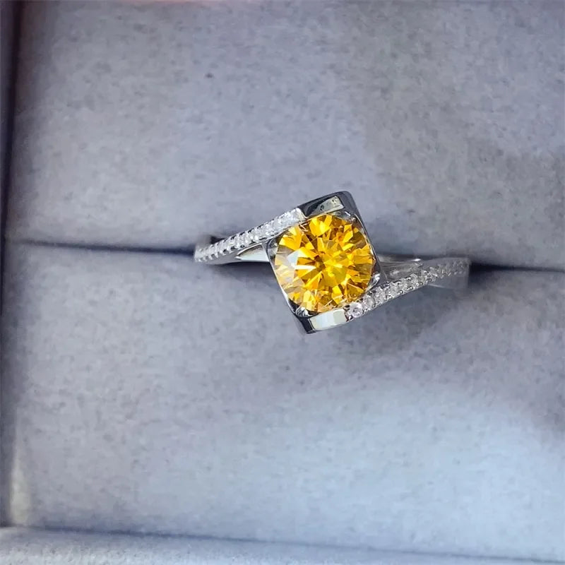 1 Carat Moissanite Sterling Silver Solitaire Ring - Southern Shores Clothing