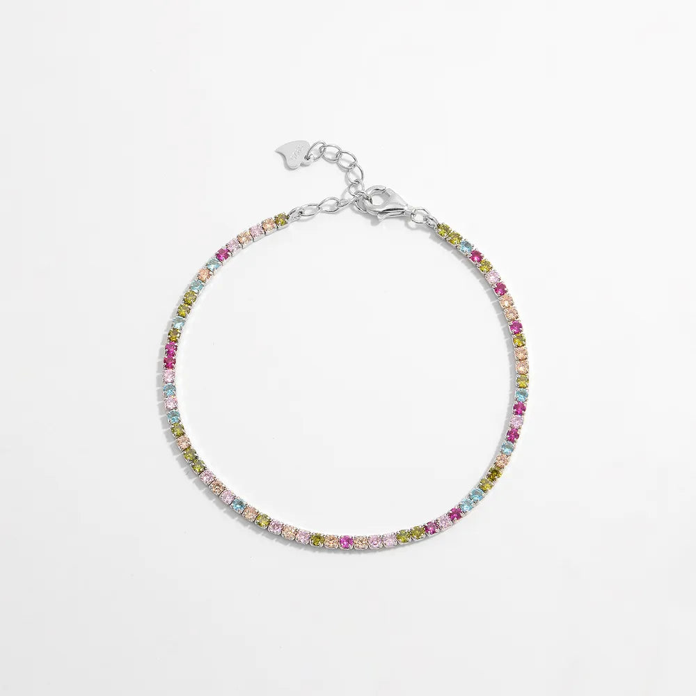 Southern Shores Inlaid Zircon 925 Sterling Silver Bracelet