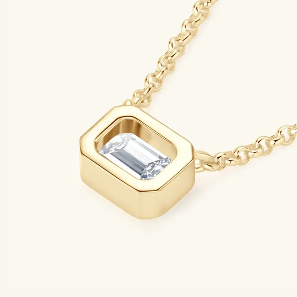 Moissanite Sterling Silver Pendant Necklace 1-Carat - Southern Shores Clothing