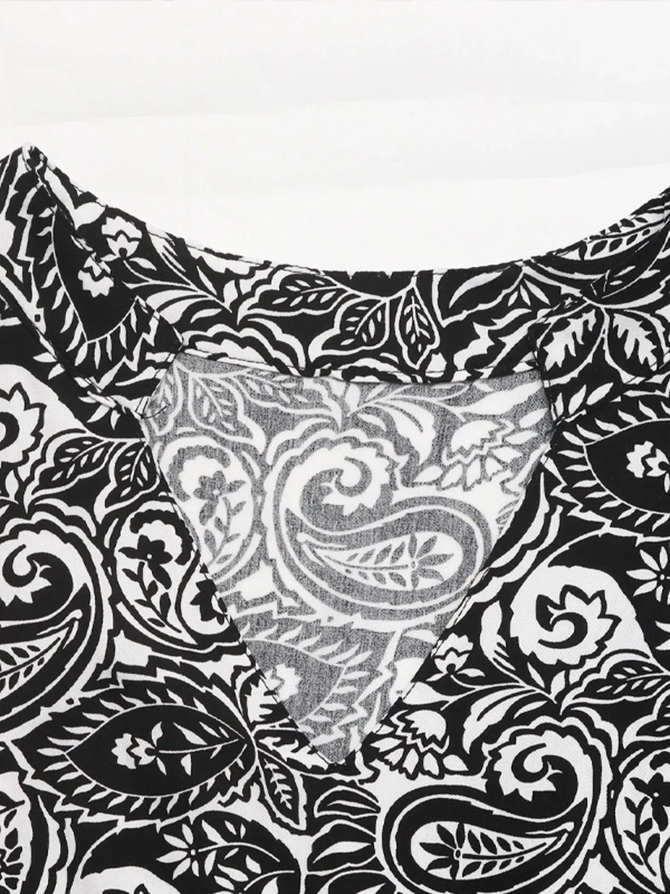 Paisley Print Long Sleeve Midi Dress With Tie Waist Boho - Southern Shores Clothing