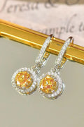 Platinum-Plated 2 Carat Moissanite Halo Earrings - Southern Shores Clothing