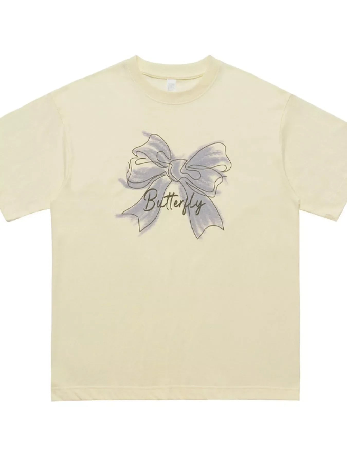 Butterfly Round Neck Short Sleeve T Shirt - Southern Shores Clothing