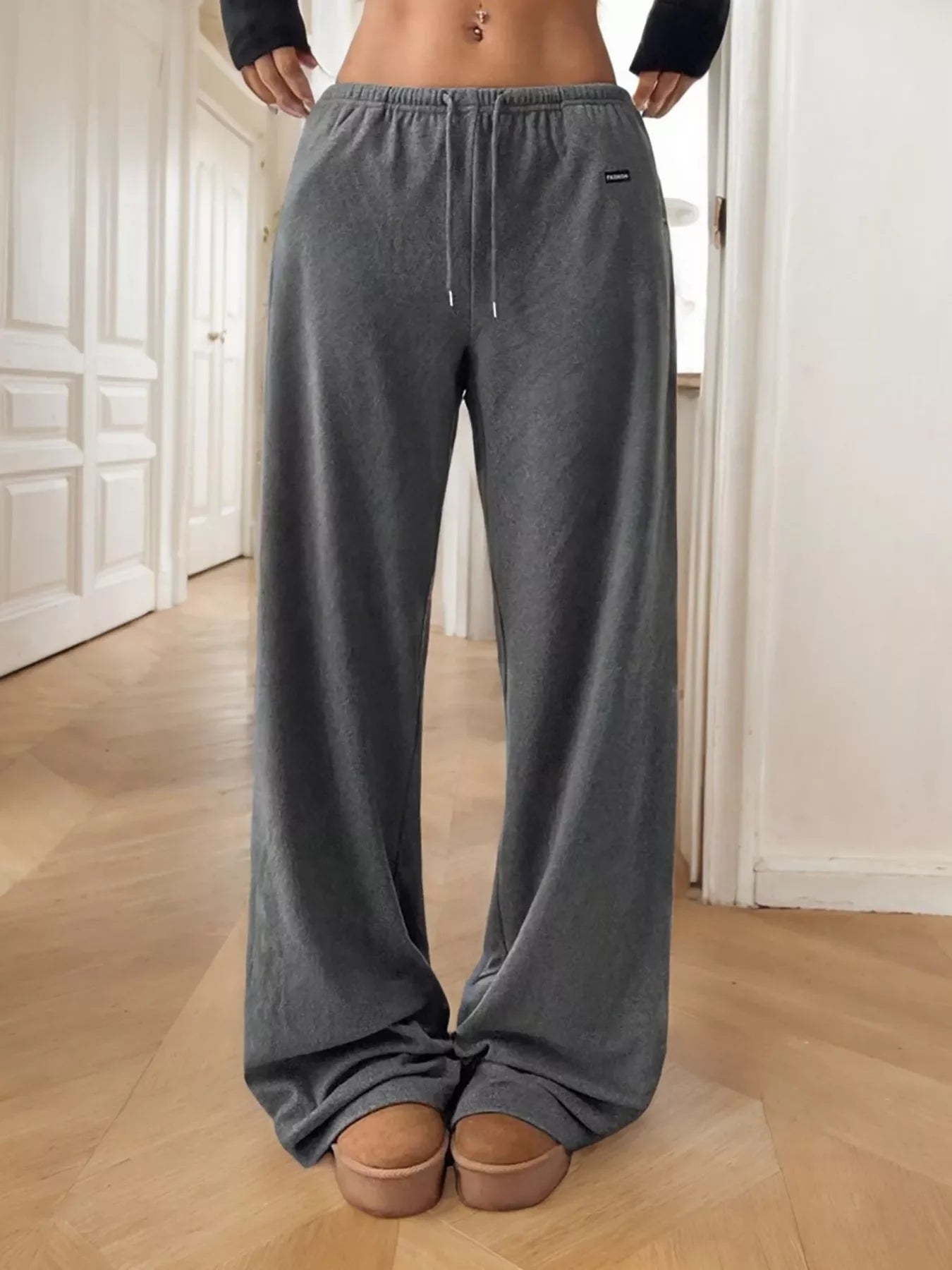 Relaxed Fit Drawstring Polyester Pants With Adjustable Waist - Southern Shores Clothing