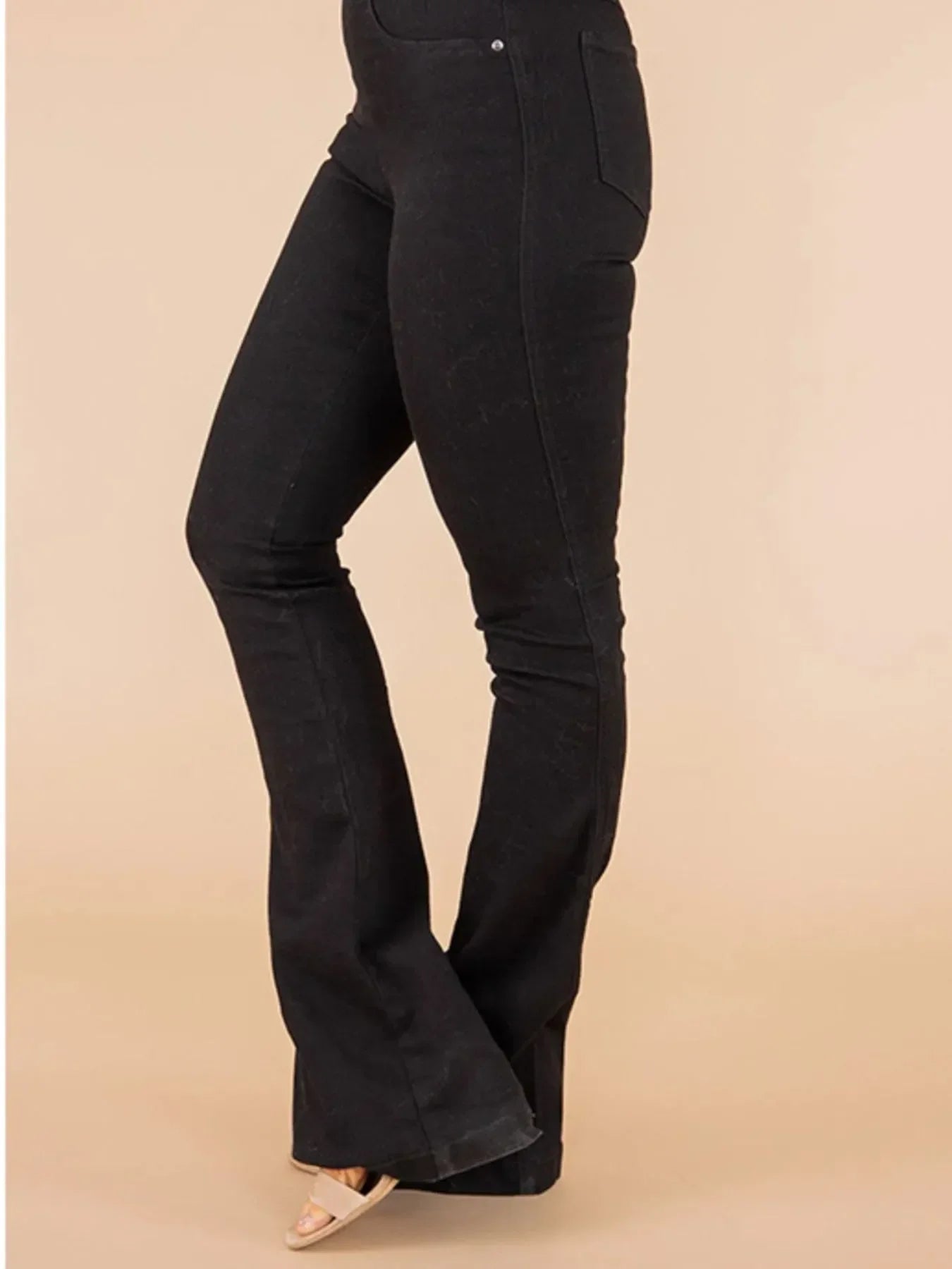Coastal High-Waisted Flare Jeans Plus Size Stretch Denim - Southern Shores Clothing