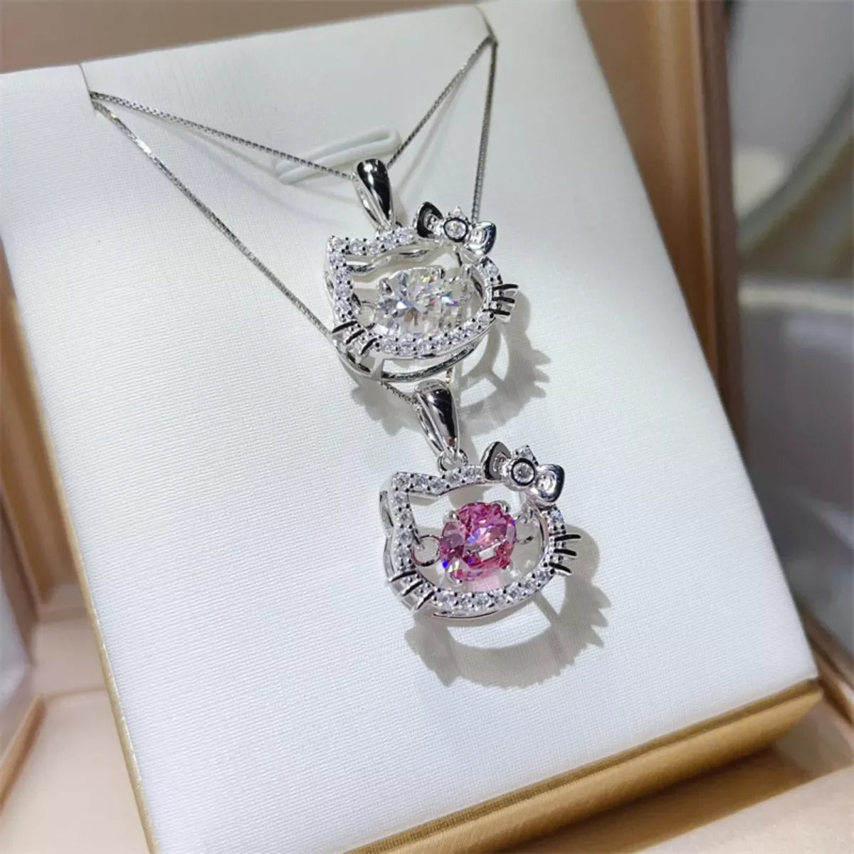 2 Carat Moissanite Pendant Platinum-Plated Sterling Silver - Southern Shores Clothing