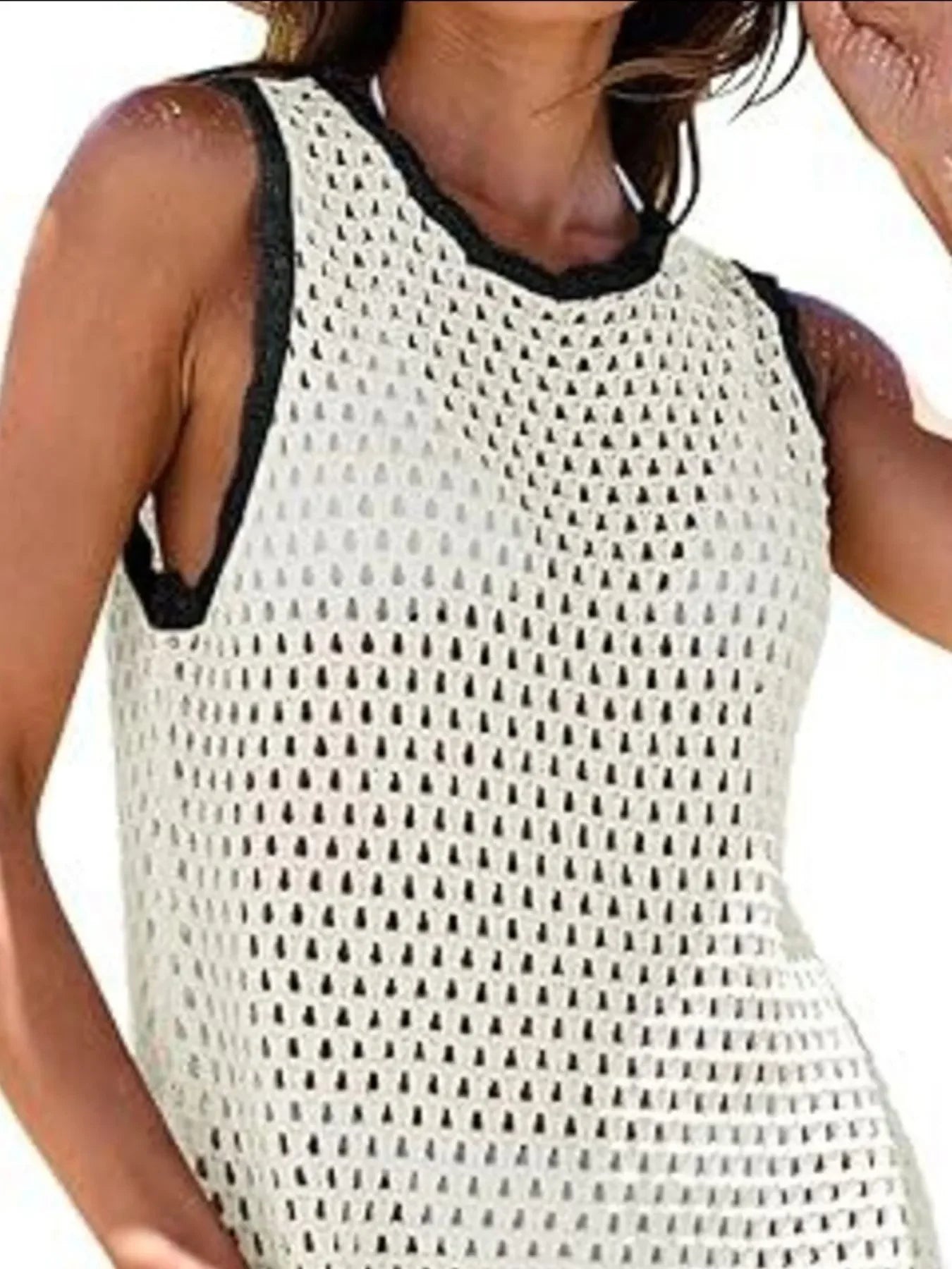 Openwork Block Cover Up Breathable Beachwear - Southern Shores Clothing