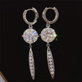10 Carat Moissanite Sterling Silver Earrings - Southern Shores Clothing