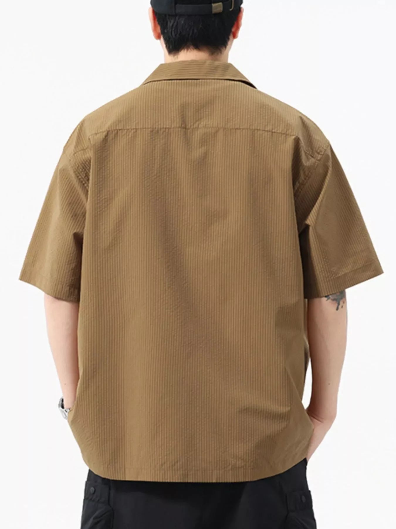 Plus Size Casual Short Sleeve Shirt With Button Front Pocket - Southern Shores Clothing