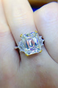 Moissanite Platinum Plated Ring For Everyday Wear - Southern Shores Clothing