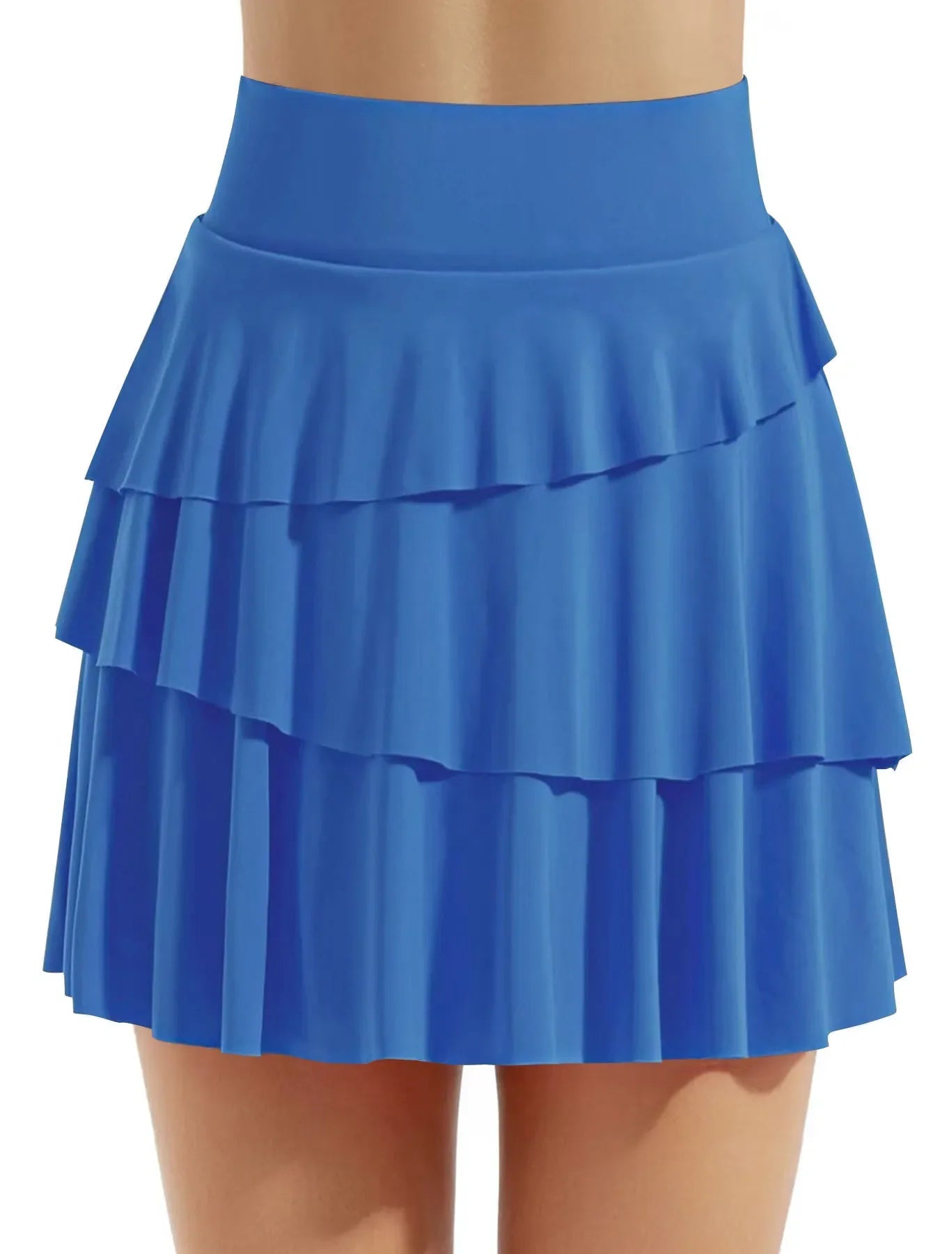 Tiered Ruffle Active Skort With Moderate Stretch - Southern Shores Clothing