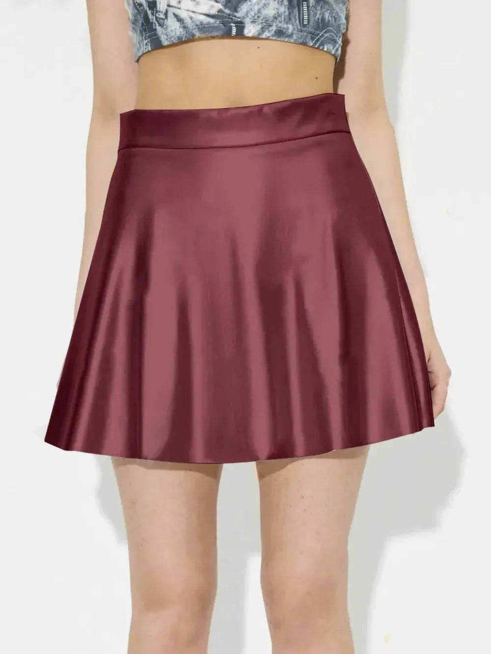 Ruched Mini Skirt With Zipper Opaque Breathable Fabric - Southern Shores Clothing