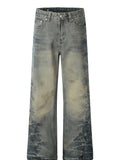 Washed Wide Leg Denim Jeans With Relaxed Fit - Southern Shores Clothing