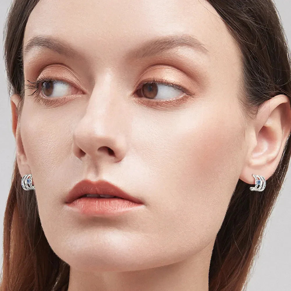 Moissanite D Color Sterling Silver Earrings - Southern Shores Clothing