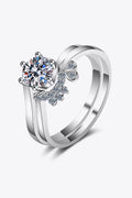 Minimalist Moissanite Ring Set With Comfort Design