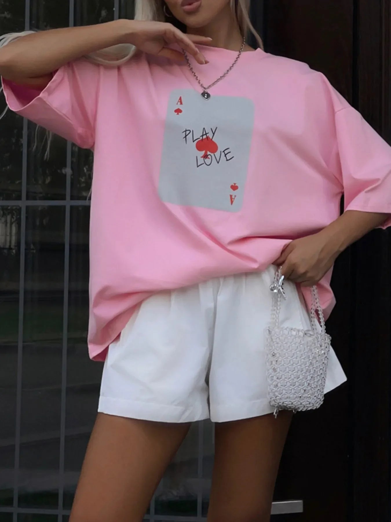 Oversized Round Neck Short Sleeve Tee With Relaxed Fit - Southern Shores Clothing