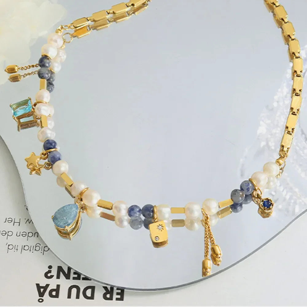 18K Gold-Plated Freshwater Pearl Beaded Necklace - Southern Shores Clothing