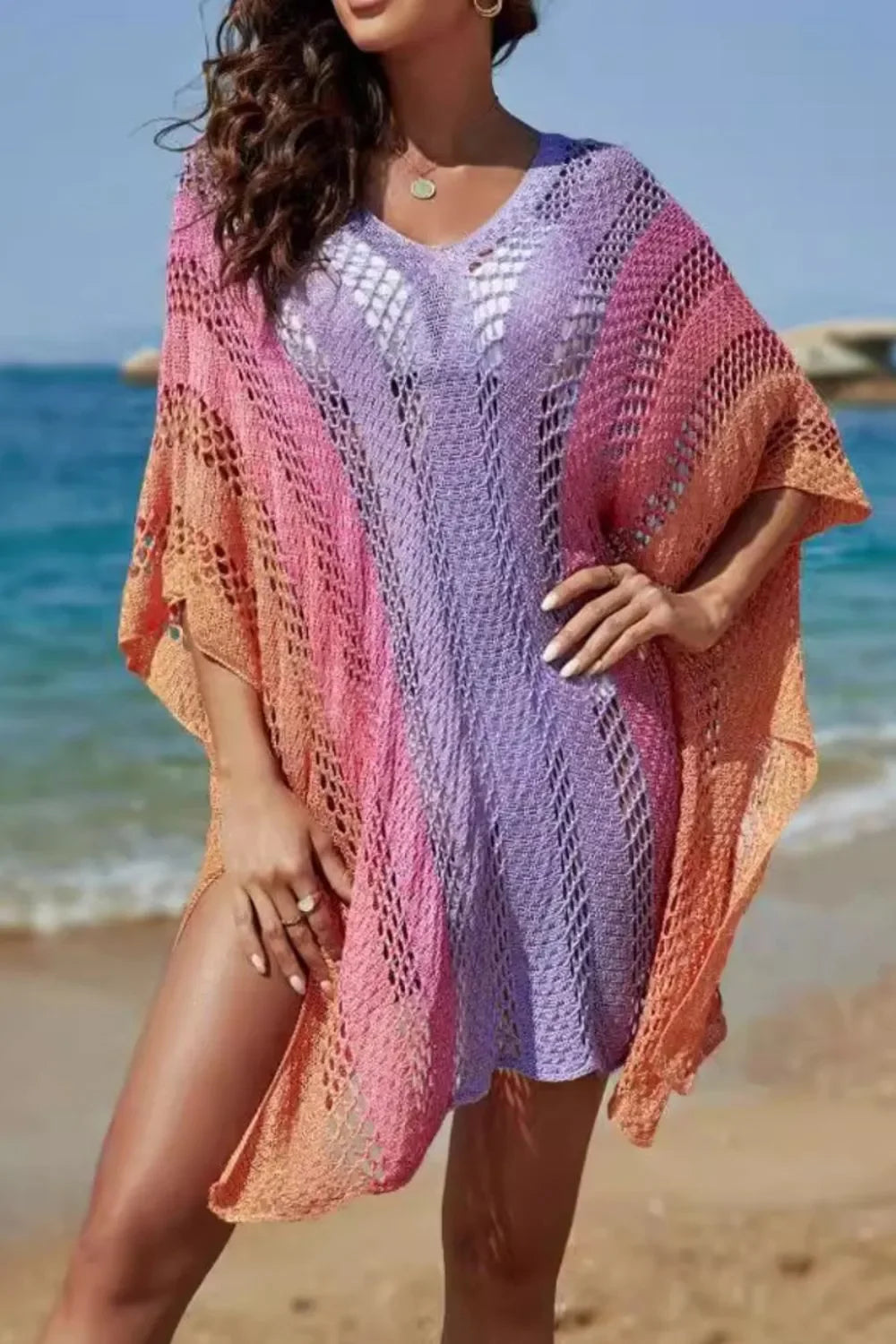 Crochet Cover-Up One Size Cotton Beachwear - Southern Shores Clothing