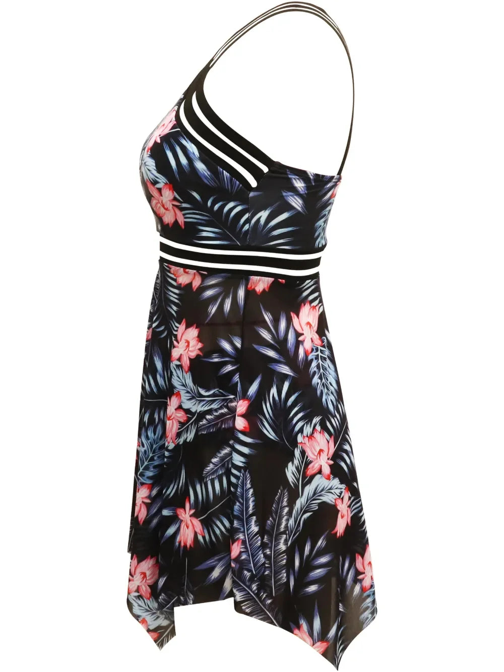Crisscross Cutout Printed Two-Piece Swim Set With Removable Pads - Southern Shores Clothing