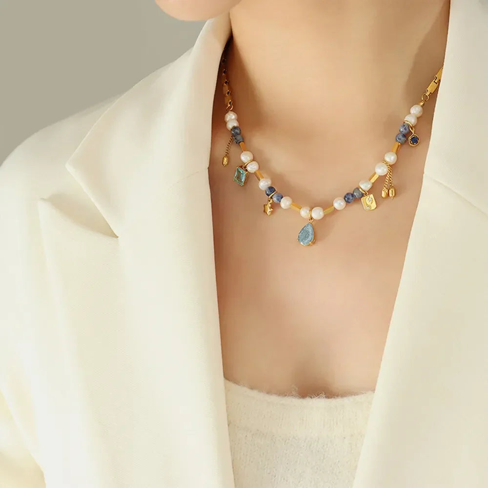 18K Gold-Plated Freshwater Pearl Beaded Necklace - Southern Shores Clothing