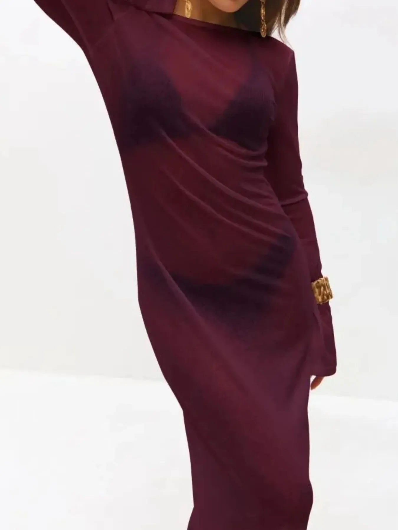 Backless Long Sleeve Maxi Cover-Up For Beach Days - Southern Shores Clothing