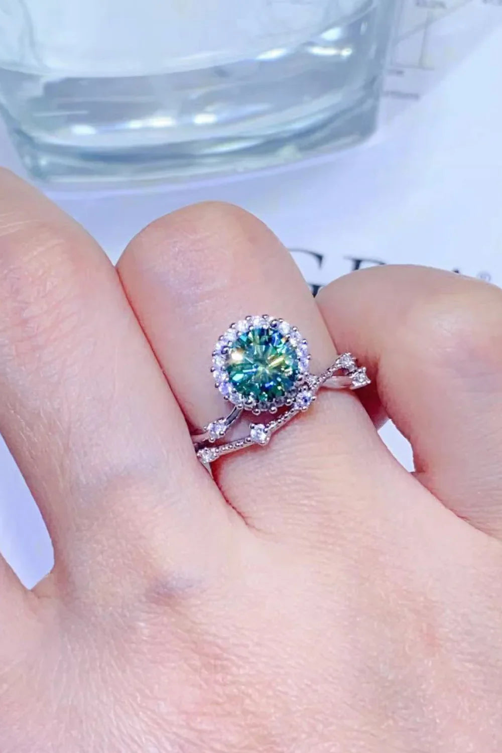 1 Carat Moissanite Platinum-Plated Ring For Everyday Wear - Southern Shores Clothing