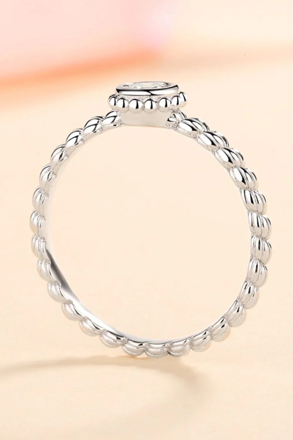 0.3-Carat Moissanite Ring In Rhodium Plated Sterling Silver - Southern Shores Clothing