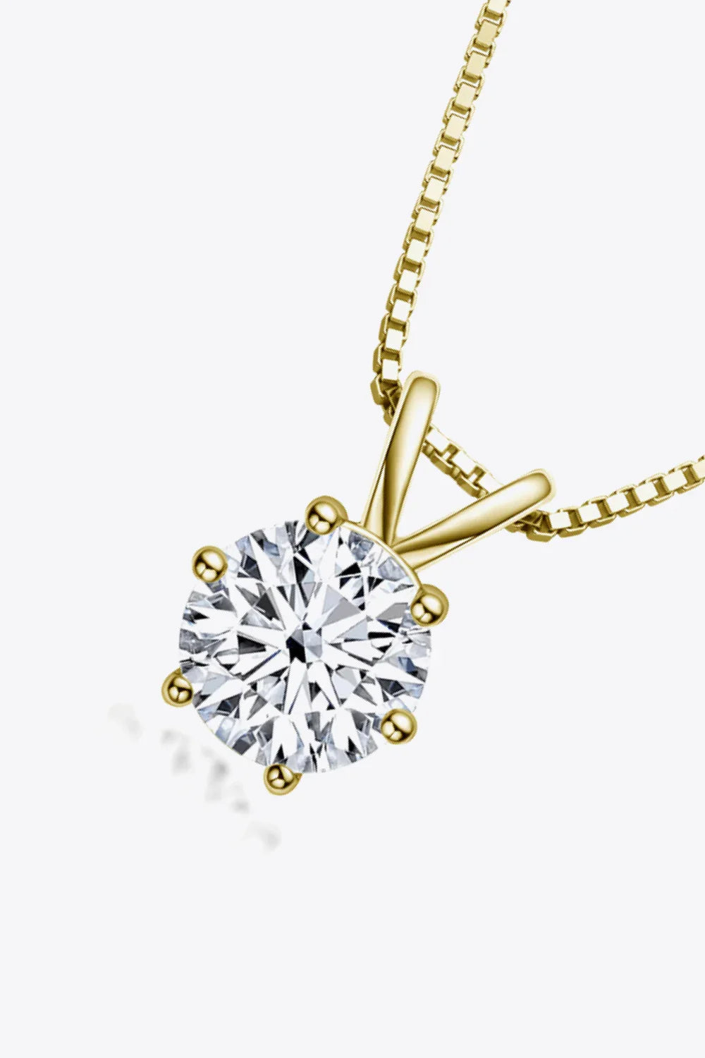 Minimalist 1 Carat Moissanite Sterling Silver Necklace - Southern Shores Clothing