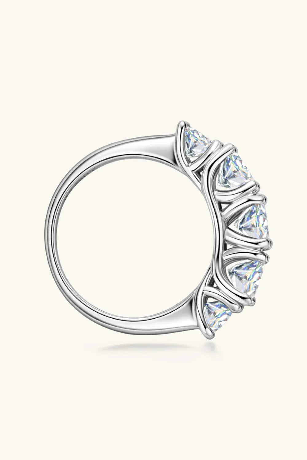 Minimalist 1 Carat Moissanite Sterling Silver Ring - Southern Shores Clothing