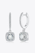 Moissanite Halo Huggie Earrings Sterling Silver - Southern Shores Clothing