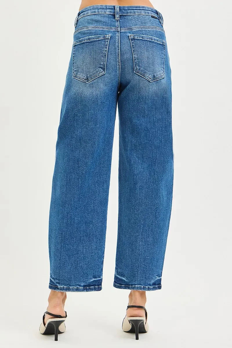Relaxed Fit Slouchy Cropped Barrel Jeans - Southern Shores Clothing