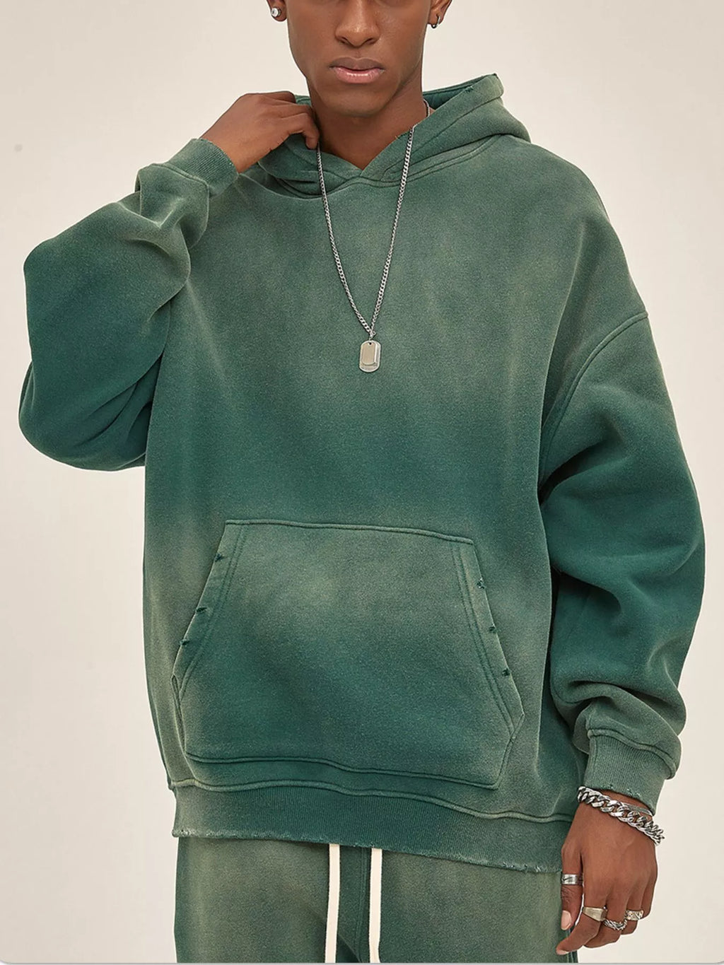 Men's Dropped Shoulder Long Sleeve Hoodie