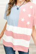 Patriotic Star Block Stretch T Shirt Casual Wear - Southern Shores Clothing