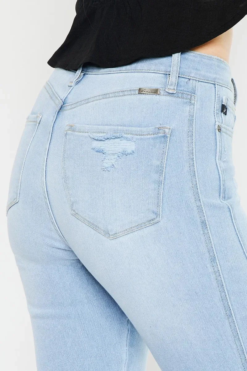 High Rise Curvy Flare Jeans With Stretch Denim - Southern Shores Clothing