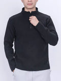 Plus Size Quarter-Zip Fleece Sweatshirt Lightweight - Southern Shores Clothing