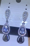 2 Carat Moissanite Teardrop Earrings Sterling Silver - Southern Shores Clothing