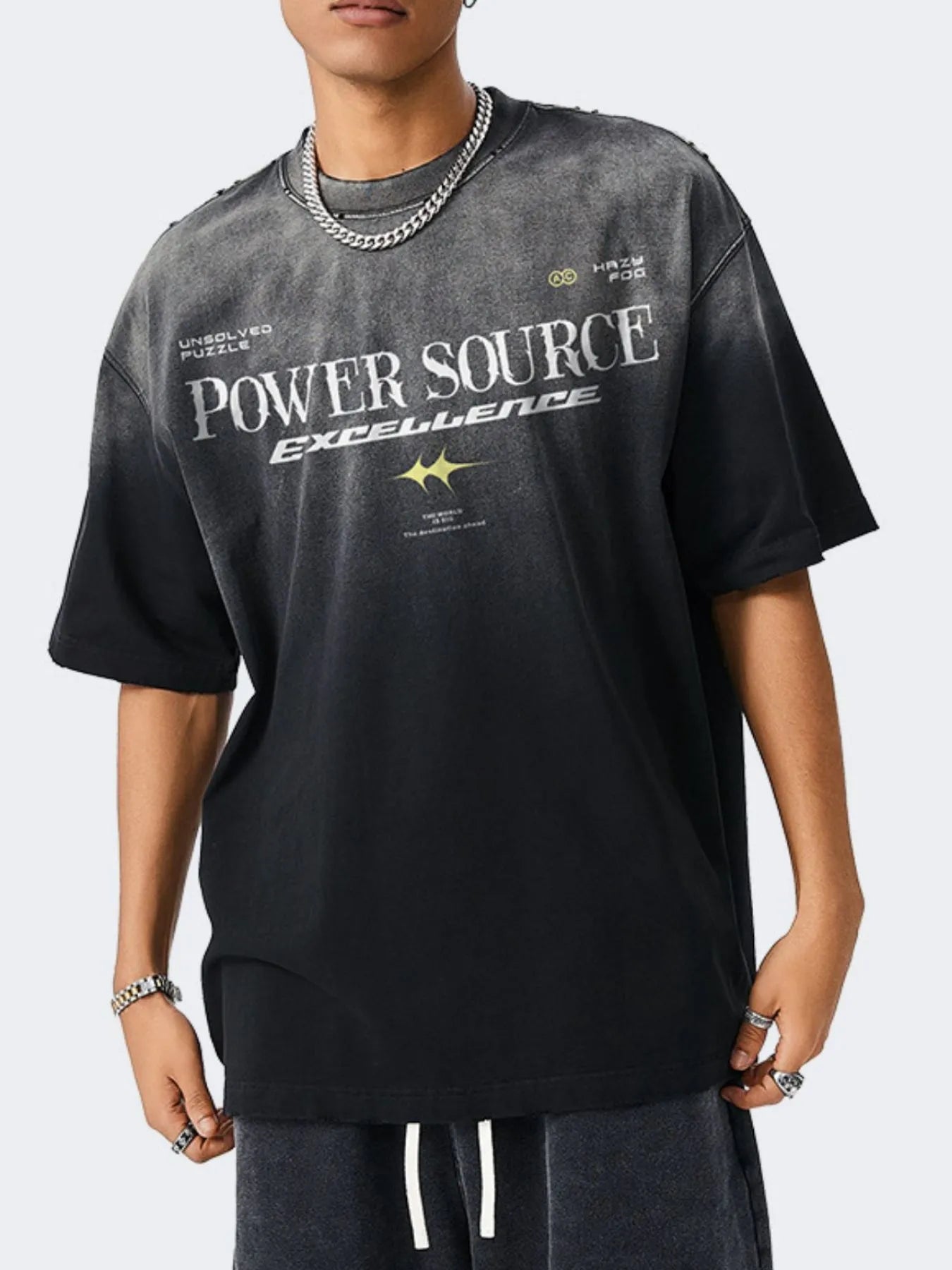 Men's Letter Graphic Round Neck Short Sleeve T-Shirt