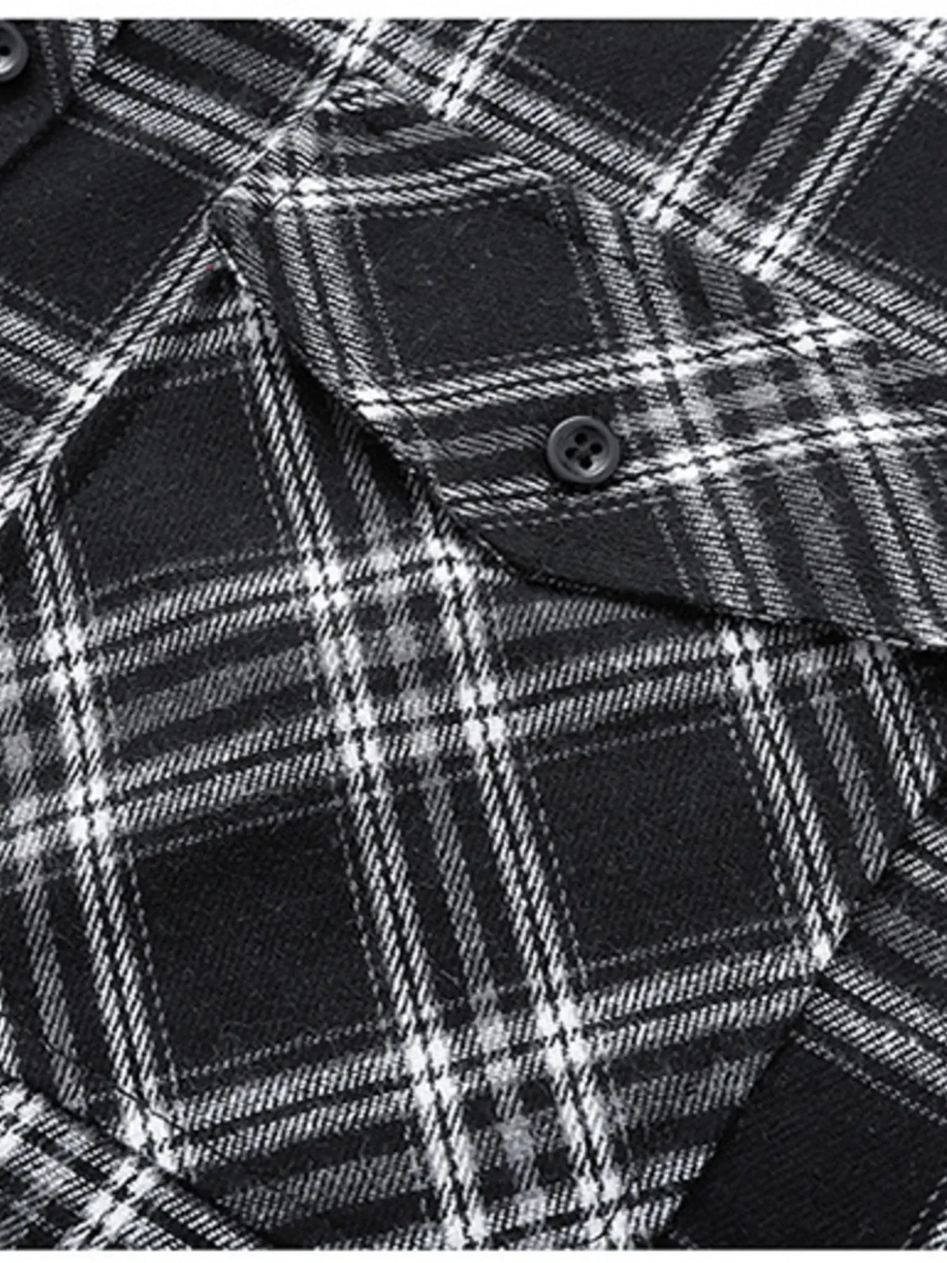 Classic Plaid Button-Up Shirt With Pockets - Southern Shores Clothing