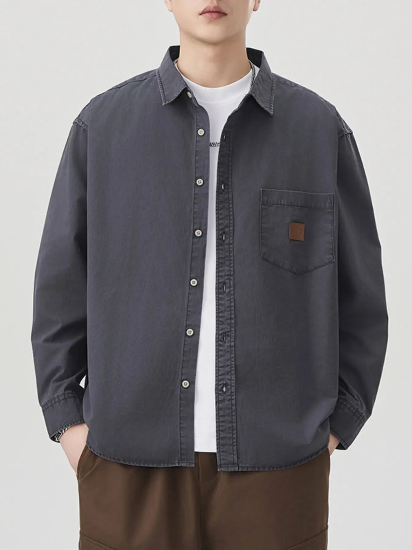 Plus Size Long Sleeve Button Up Shirt Relaxed Fit - Southern Shores Clothing